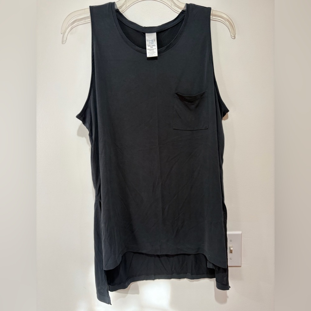 Time and Tru Charcoal Tank Top